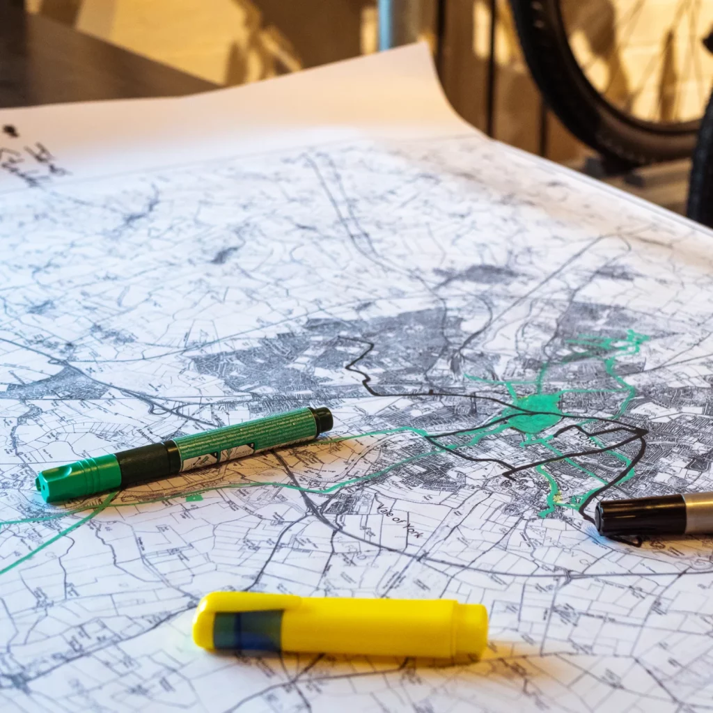 York air map route planning event photograph
