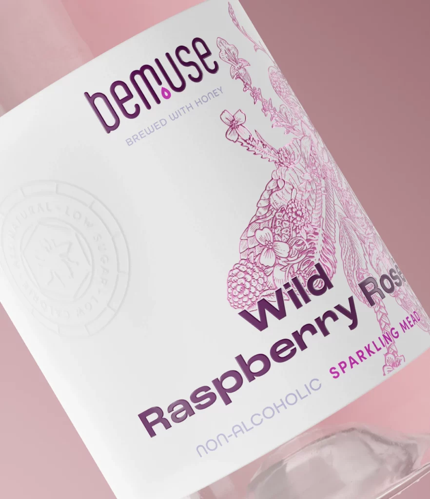 Bemuse Wild Raspberry bottle close up photo